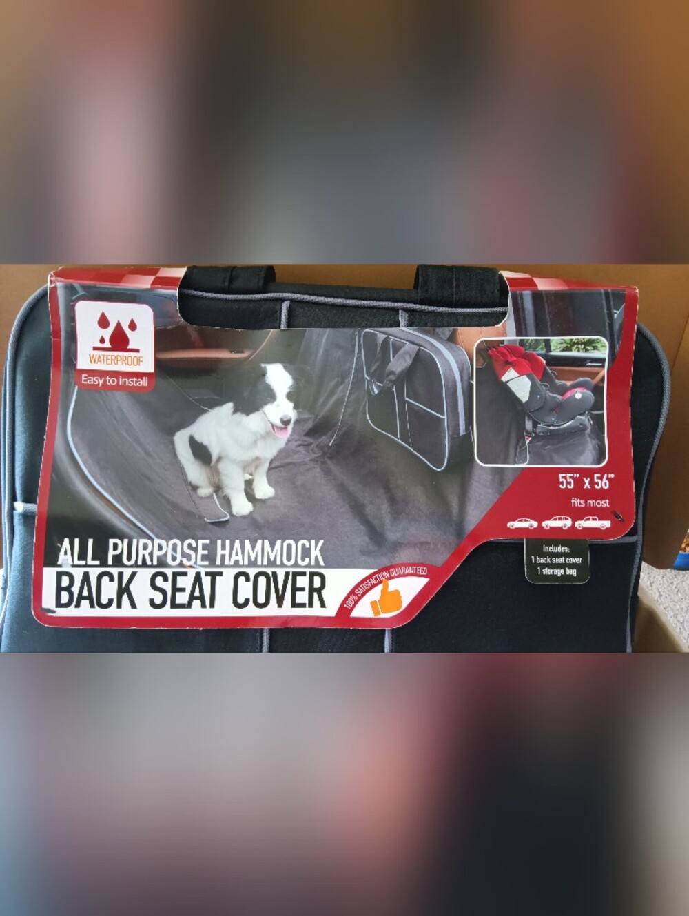 All Purpose Hammock Back Seat Cover - Black
